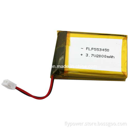 Lithium Battery 3.7V 2000mAh Rechargeable Battery Pack 553450